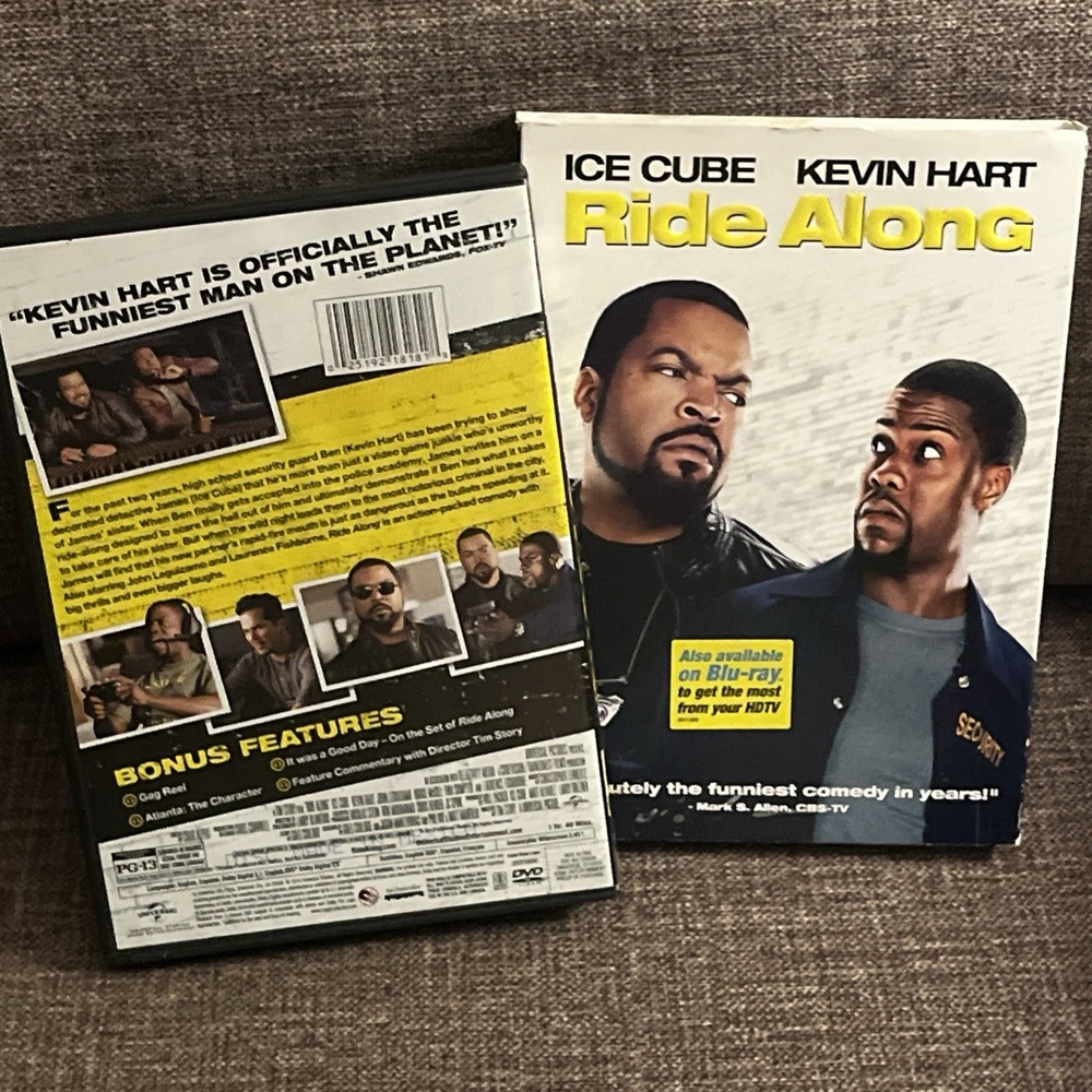 Ride Along Movie DVD With Slip Cover/Case Ice Cube Kevin Hart